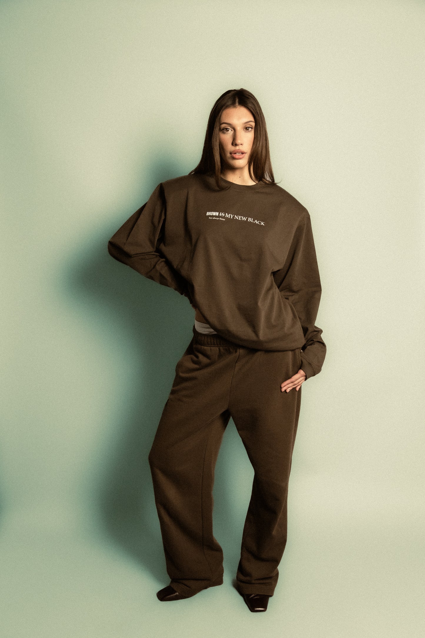 Brown is my new black - shoulder pads