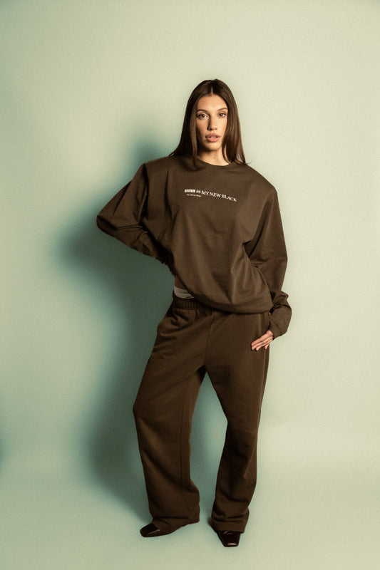 Brown is my new black - shoulder pads